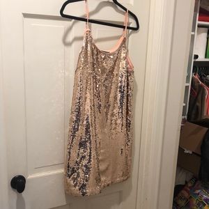 Sequin champagne dress